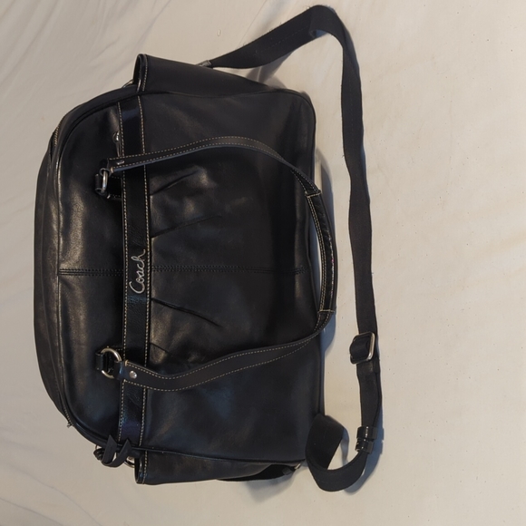 Coach Handbags - COACH Black Leather Diaper Bag/Travel Bag F18375
